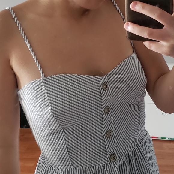 Striped Spaghetti Strap Fit And Flare Bustier Top - Picture 4 of 4